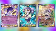 All Indeedee ex variants as seen in the game (Image via The Pokemon Company)